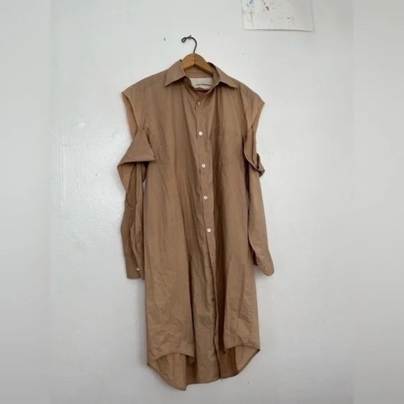 Nancy Stella Soto Cold Shoulder Shirt Dress - Picture 4 of 12